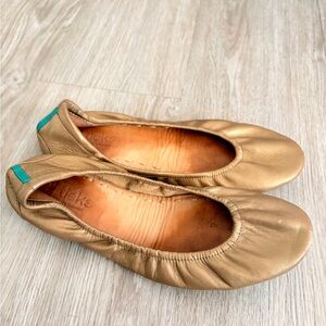 Tieks by Gavrieli metallic gold leather foldable ballet flat 9